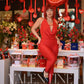“SOFT” red jumpsuit